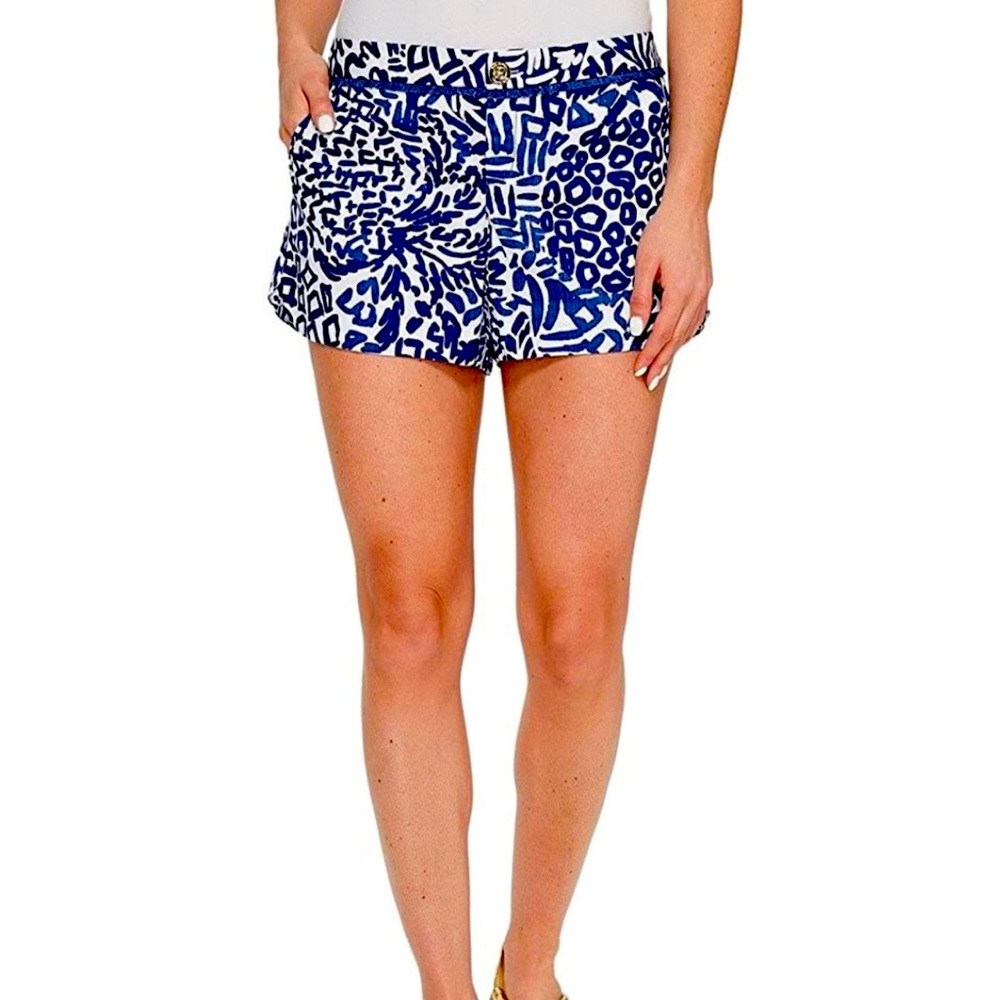 Lilly Pulitzer Adie Shorts Indigo Home Slice in a Size 0 - NWT